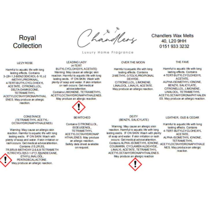 Chandlers Wax Melts - Wholesale Wax Melt - Royal Wax Melt Collection2