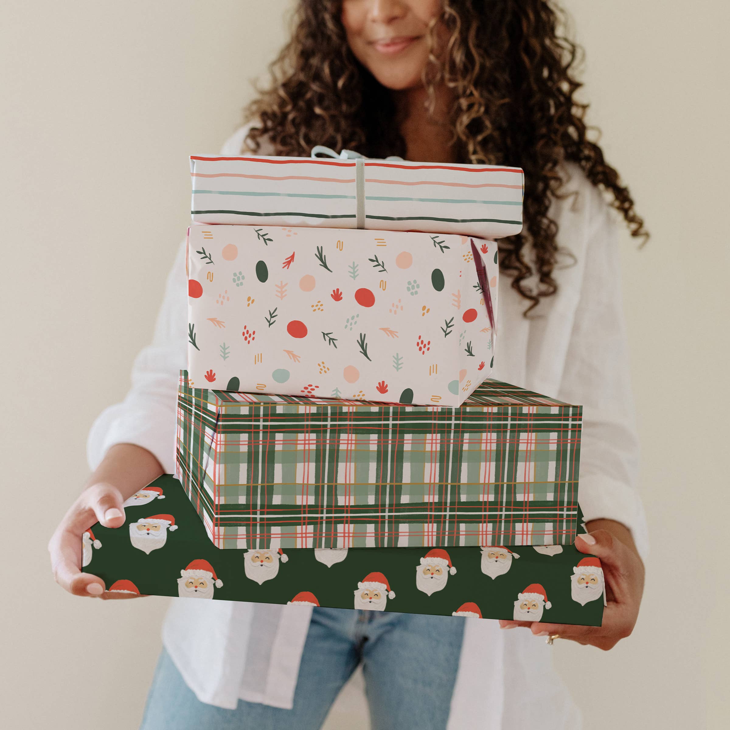 Ramona & Ruth - Wholesale Flat Wrap - Santa Gift Wrap | Flat Sheet 3