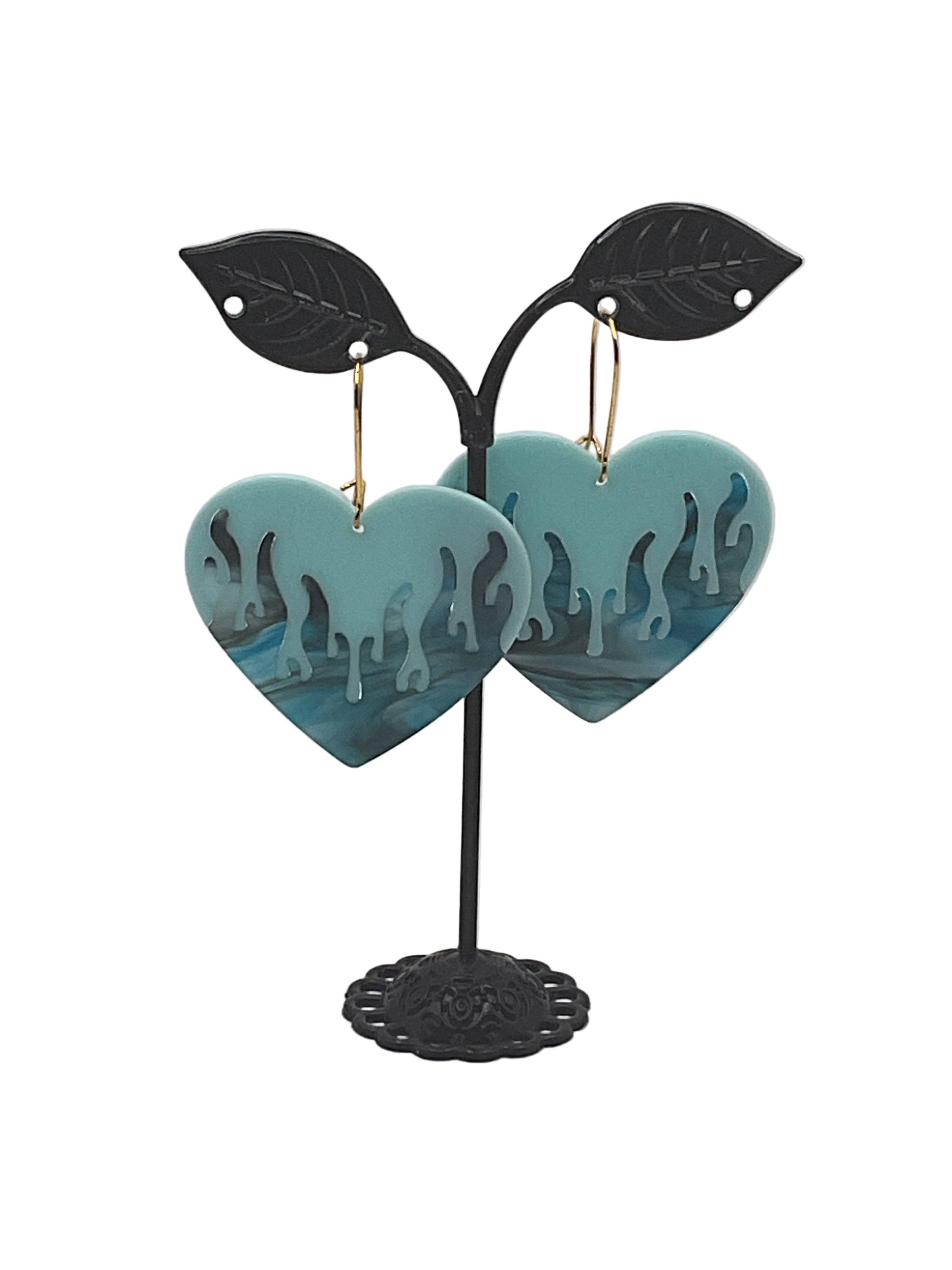 S and E Hobbies and Collectables - Wholesale Dangle Earrings - Flaming Heart Earrings4