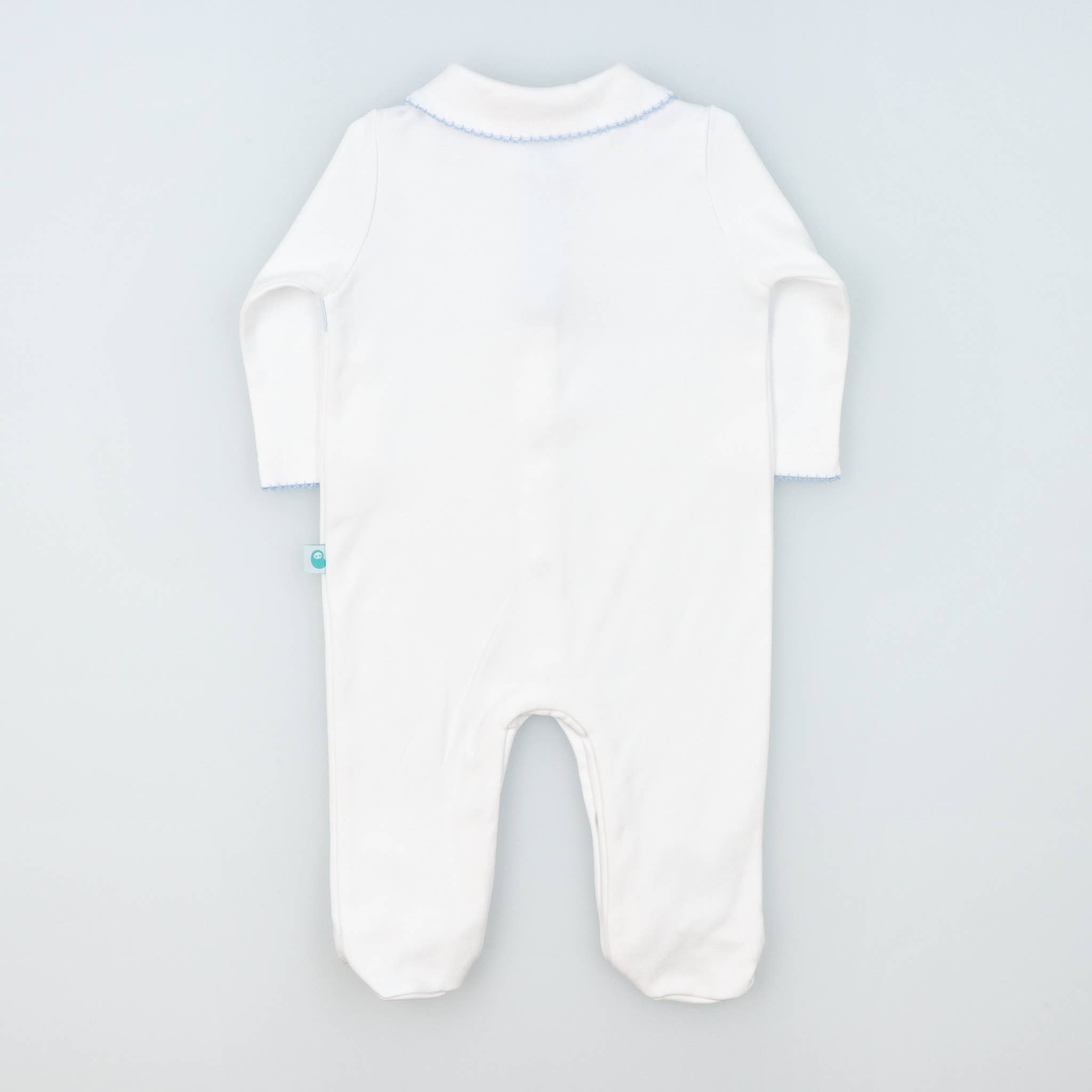 Bean Baby Clothes – wholesale Jumpsuit – Baby – Cotton BabyGrow with Striped Collar, Chest, and Feet8
