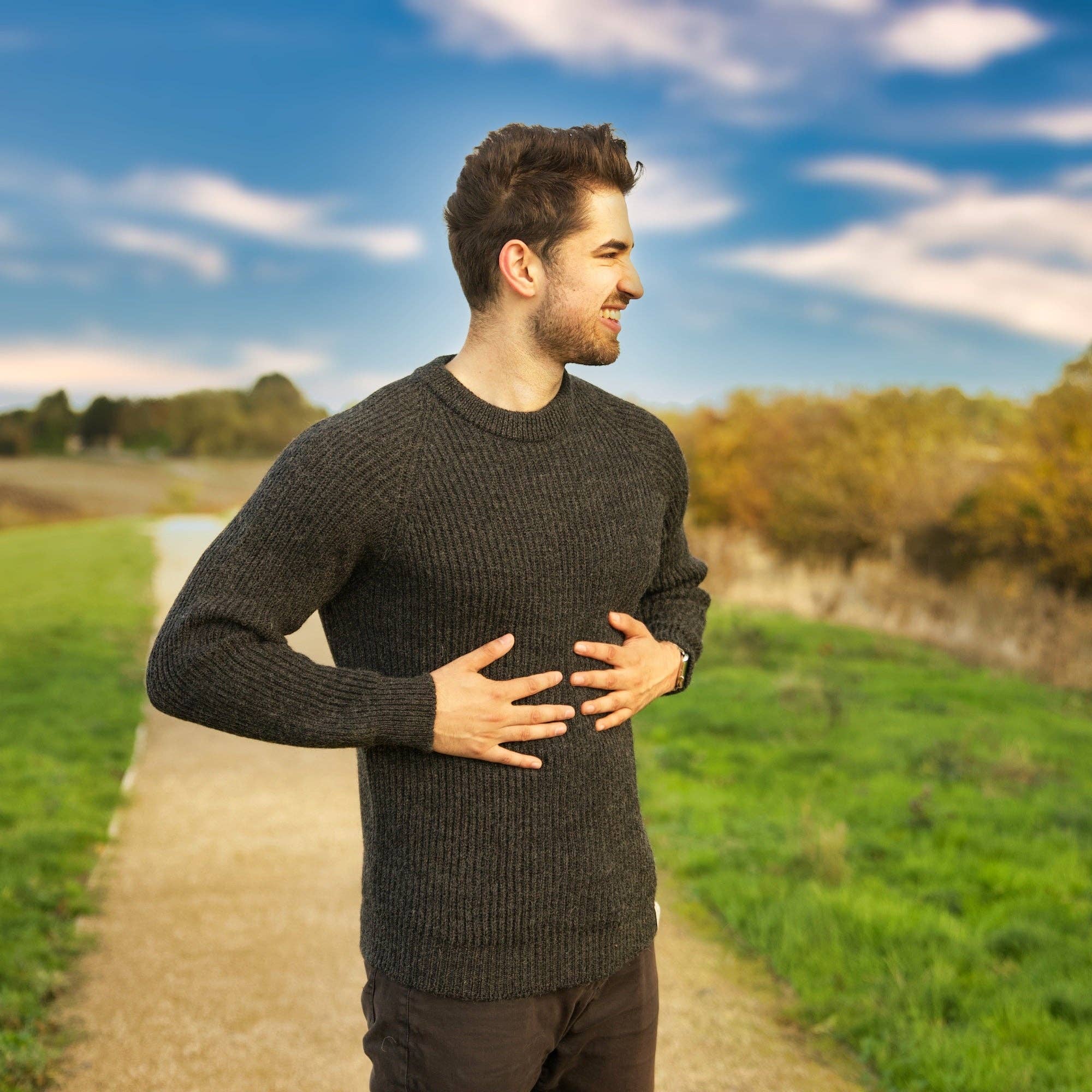 Mars Knitwear – wholesale Knitted jumper – Men′s – British Wool Seamless - Hawking - Charcoal1