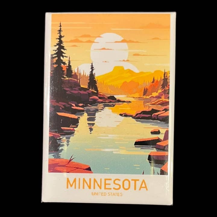 Minnesota Digital Scenic Fridge 2x3" Magnet for wholesale by StuckOnU Art