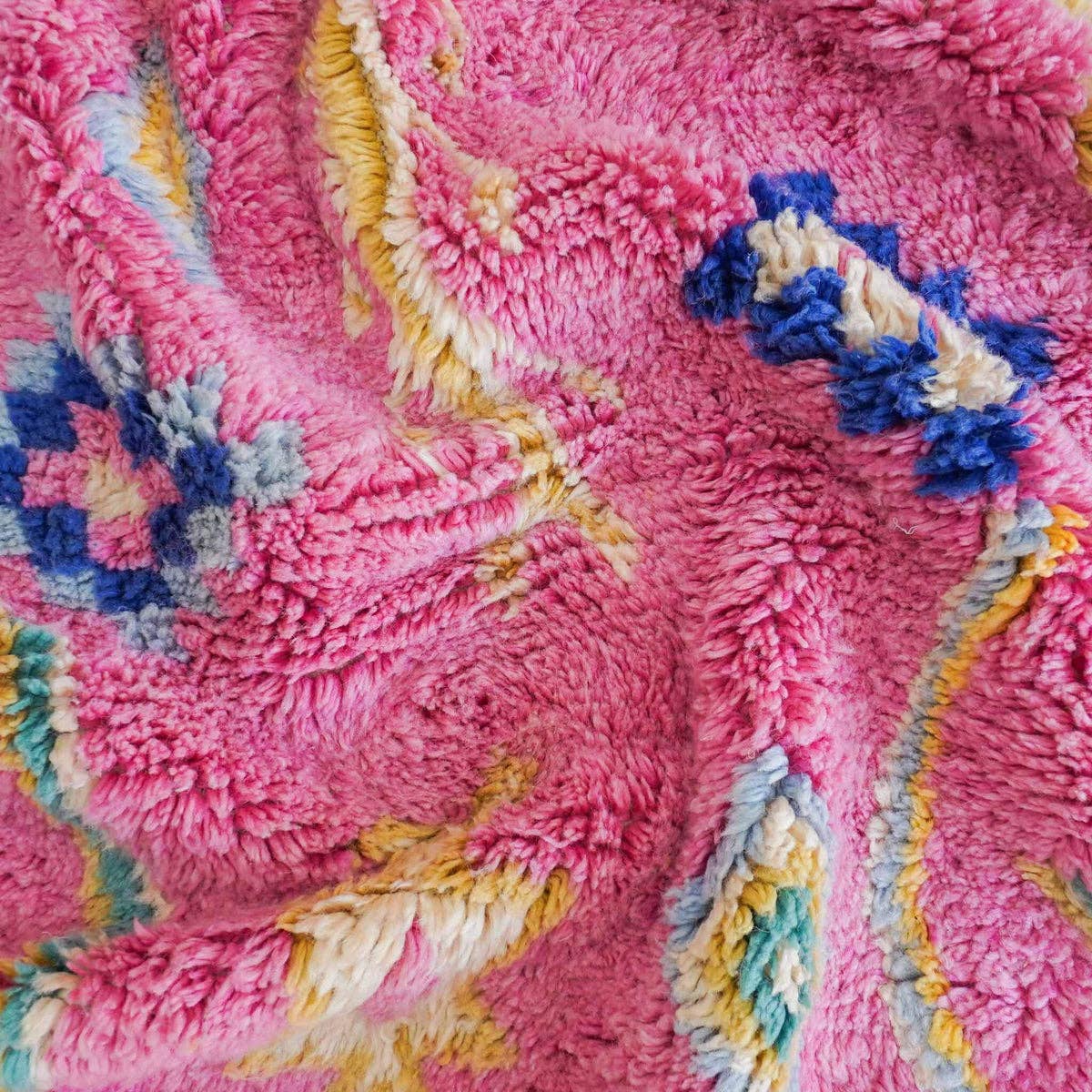 Moroccan Woven Treasures - Wholesale Area Rug - Pink and Orange Moroccan Rug, Handwoven Shag rug, Berber Rug3