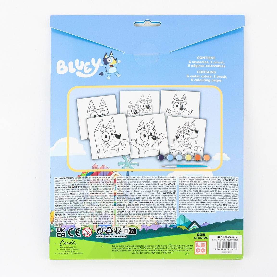 Mastoys, S.L. - Wholesale Stationery/Notecard Set - BLUEY COLORABLE STATIONERY SET - 27000017263