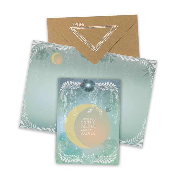 PAPAYA - Wholesale Love Card - Mini Card - Moon & Back1