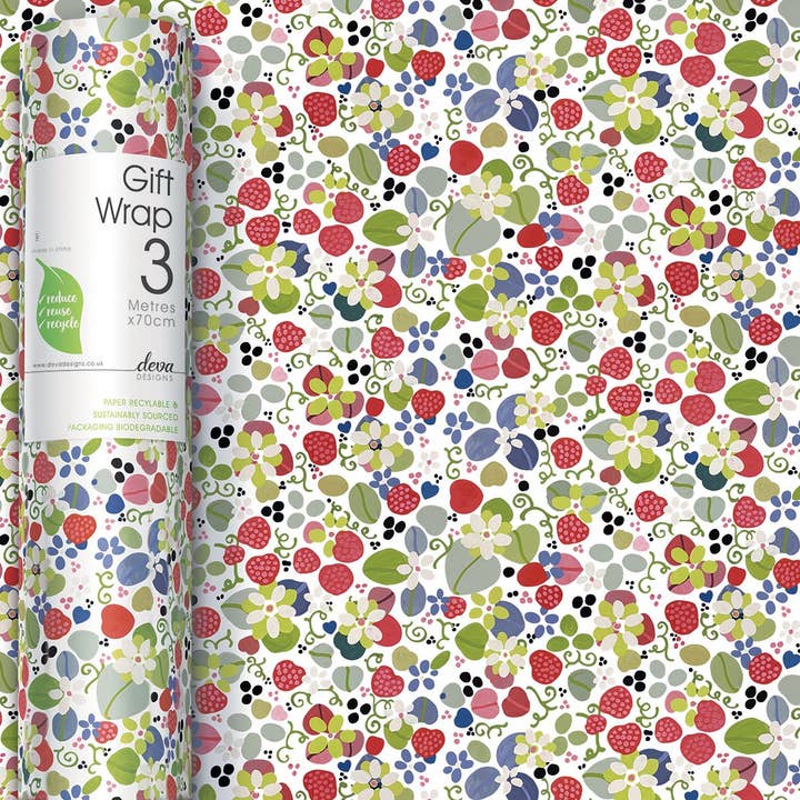 Rollo de envoltura de 3 m x 70 cm Julie Dodsworth Meadow - 30 rollos para venta al por mayor de Deva Designs Ltd