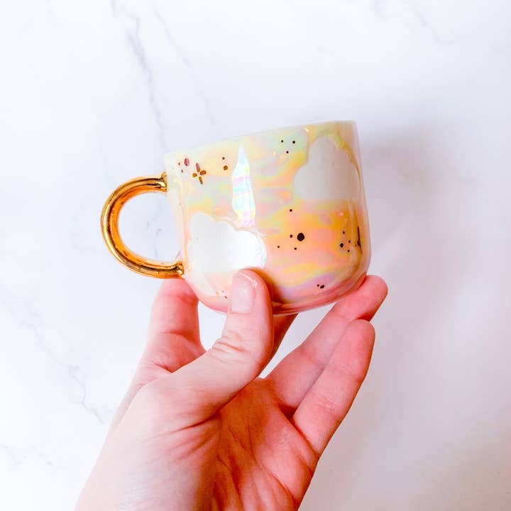 Peachpot Ceramics – Engroshandel Kaffekrus – Porcelæn Cloudy Krus (8 oz)2