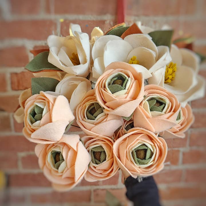 Madymae Felt Florals - Wholesale Artificial Flowers - Felt Ranunculus