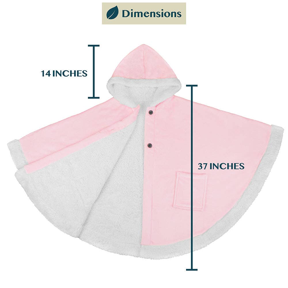 Pavilia – wholesale Poncho – Women's – Angel Wrap Hoodie Sherpa Poncho Blanket45