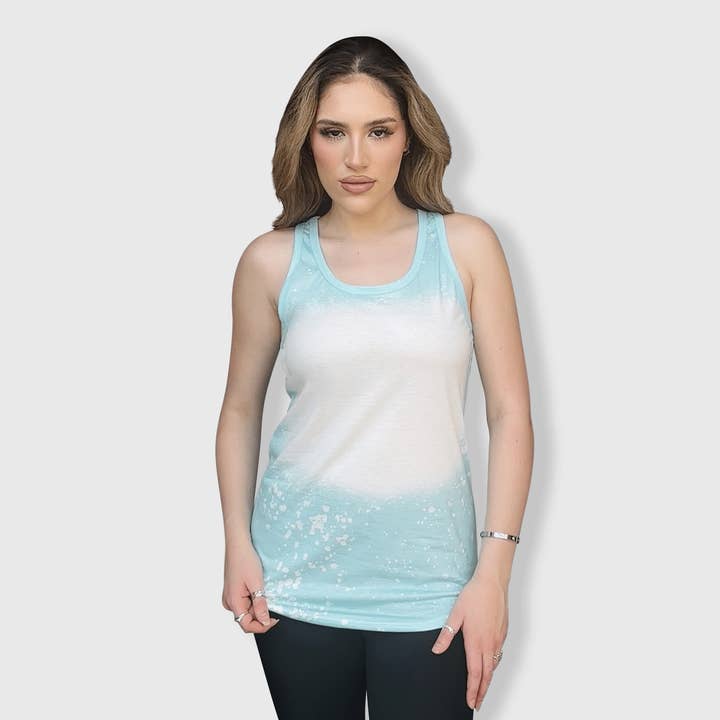 Faux Bleached Tank Top - Adult for wholesale by ILTEX Apparel