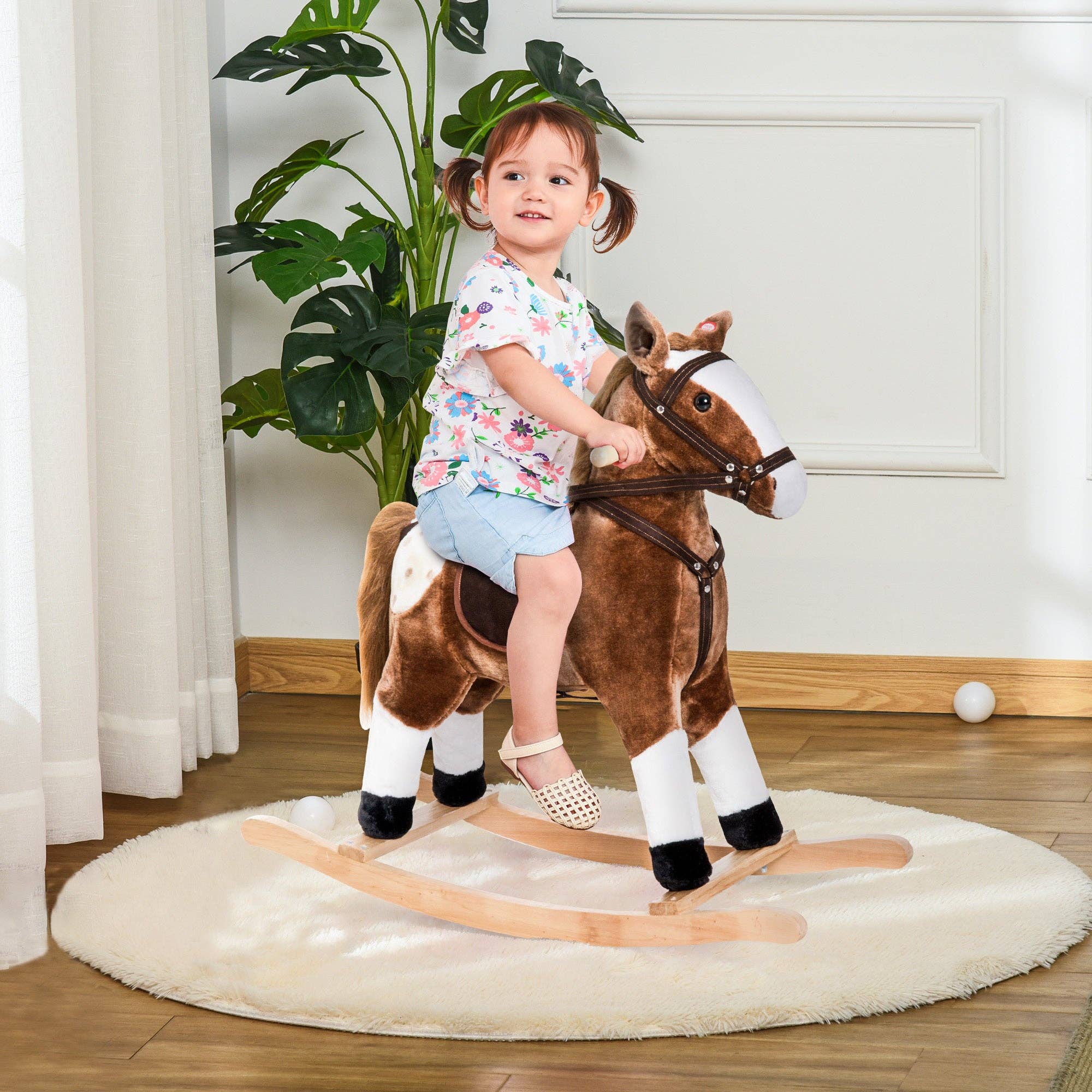 39F Inc. - Wholesale Rocking Horse - Kids - Plush Rocking Horse with Saddle and Sounds for Kids10