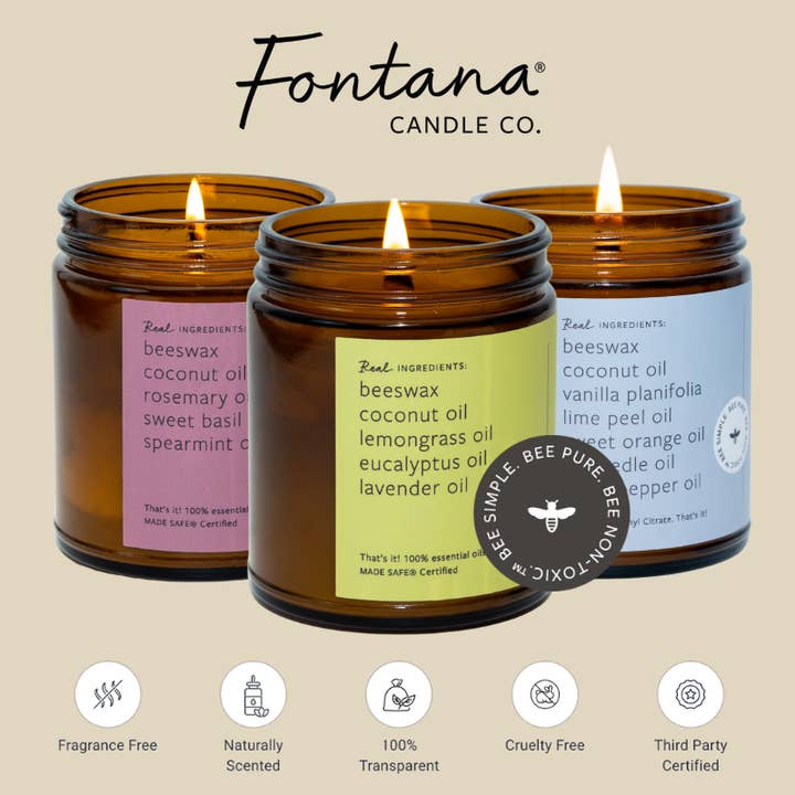 Fontana Candle Co. - Wholesale Jar/Filled Candle - Cypress Sage & Patchouli Essential Oil Jar Candle: Non-Toxic