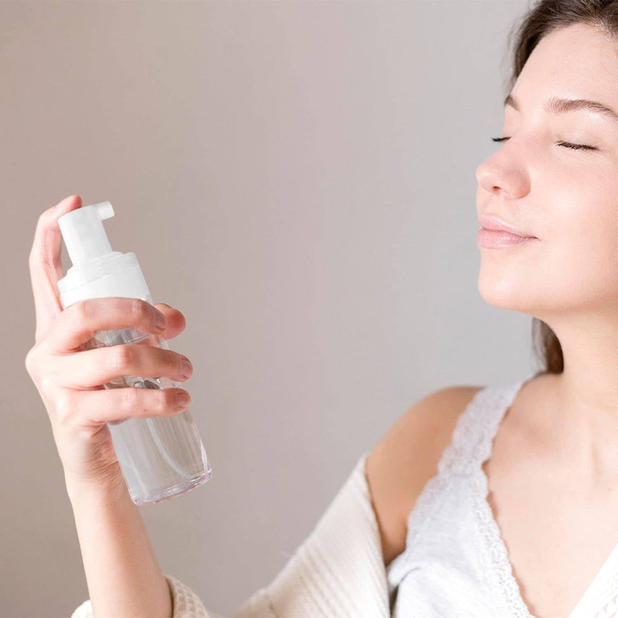 Vigor Path – Engroshandel Rejseflaske og beholder – Sæt med 3 rejsestørrelse flaske med skum pumpe - 100 ml (klar)1