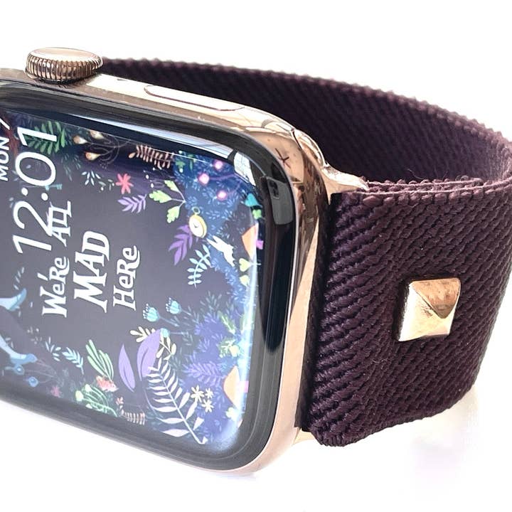 Elastic Apple Watch Band NEW Aubergine!! European Fabrics for wholesale by doogle LinHk & Co.