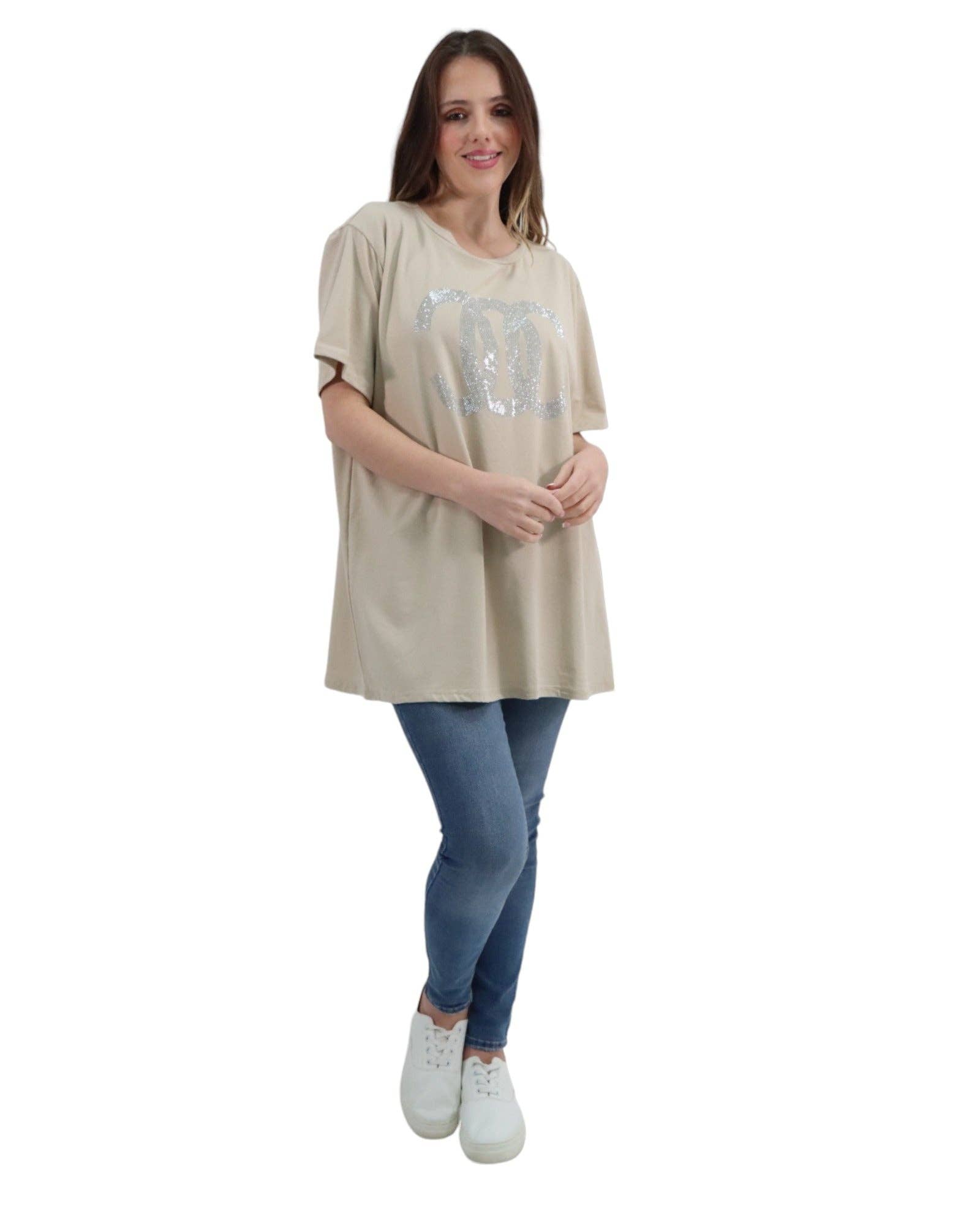 Miss Bold – wholesale Tunic – Women’s – Italian Diamante CC Print T-Shirt0