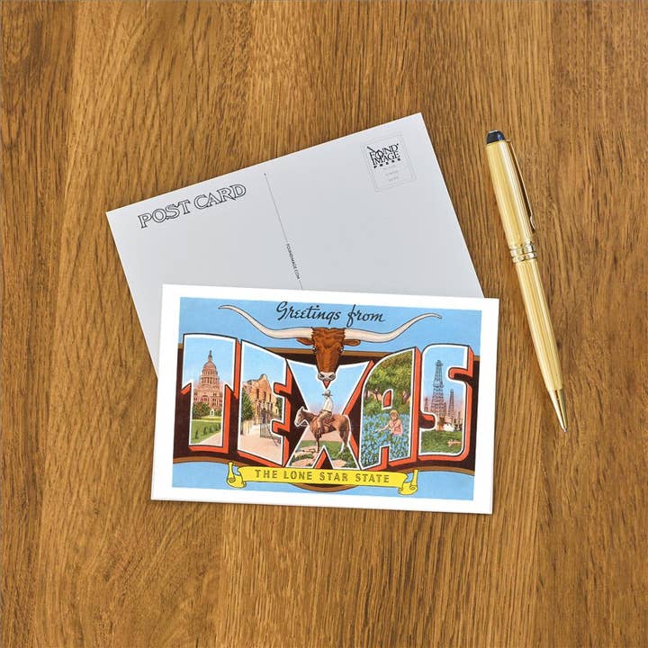 Found Image Press - Wholesale Postcard - Postcard TX-134 Greetings from Texas1