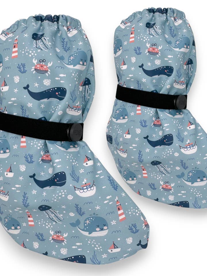 HECKBO – Großhandel Gummistiefel – Kinder – Baby Füßlinge Regenfüßlinge Fisch - mit Vlies Futter