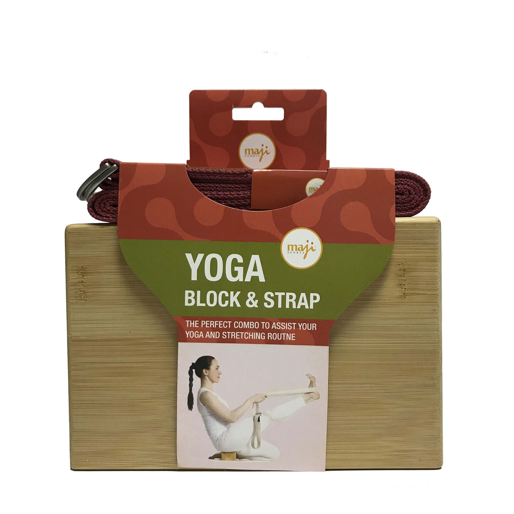 JupiterGear - Wholesale Yoga Strap/Band - Maji Sports Bamboo Yoga Block & Strap Combo10