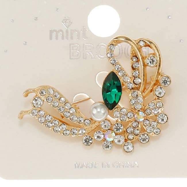 Vintage rhinestone broche for engroshandel hos Atlas Fashion