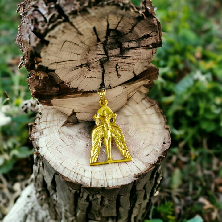 ALADDIN'S LAMP JEWELRY – wholesale Individual charm/pendant – Goddess Sekhmet The healer Gold Pendant10