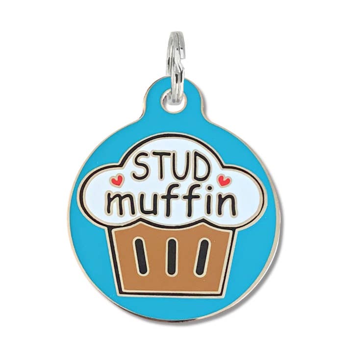 Bad Tags - Wholesale Pet Collar Charm - Cat/Dog - Cute Pet ID Dog Tag Charm - Stud Muffin0