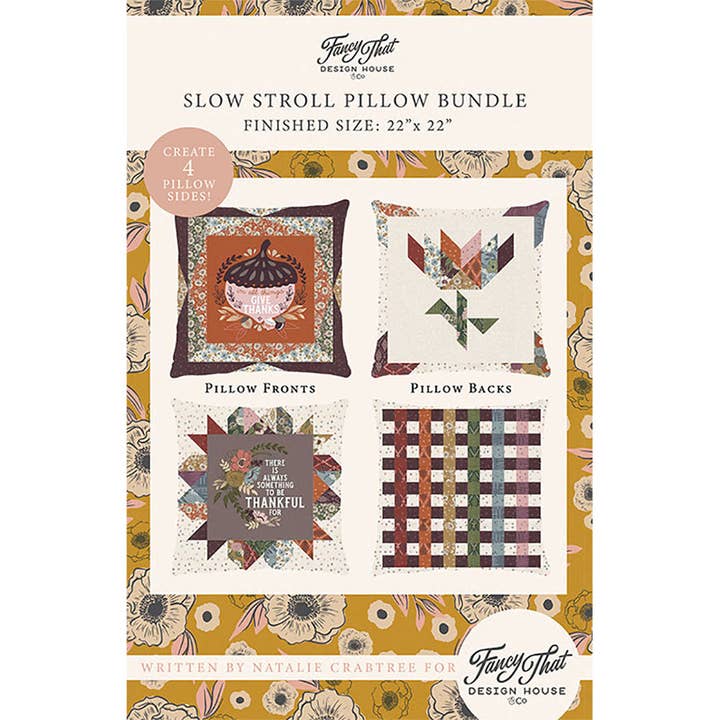 Moda Slow Stroll Pillow Bundle Pattern - Printed Booklet for wholesale by Fancy That Design House & Co.