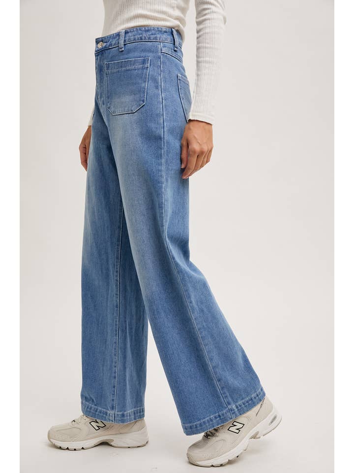 Bluivy - Wholesale Jeans - Women's - HIGH RISE WIDE LEG DENIM JEANS2
