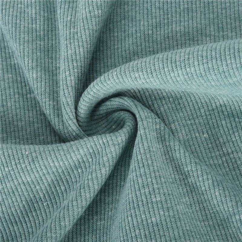 kycozy – Großhandel Strickoberteil – Damen – Einfarbiges, hohles, geripptes T-Shirt-Oberteil mit V-Ausschnitt und langen Ärmeln6