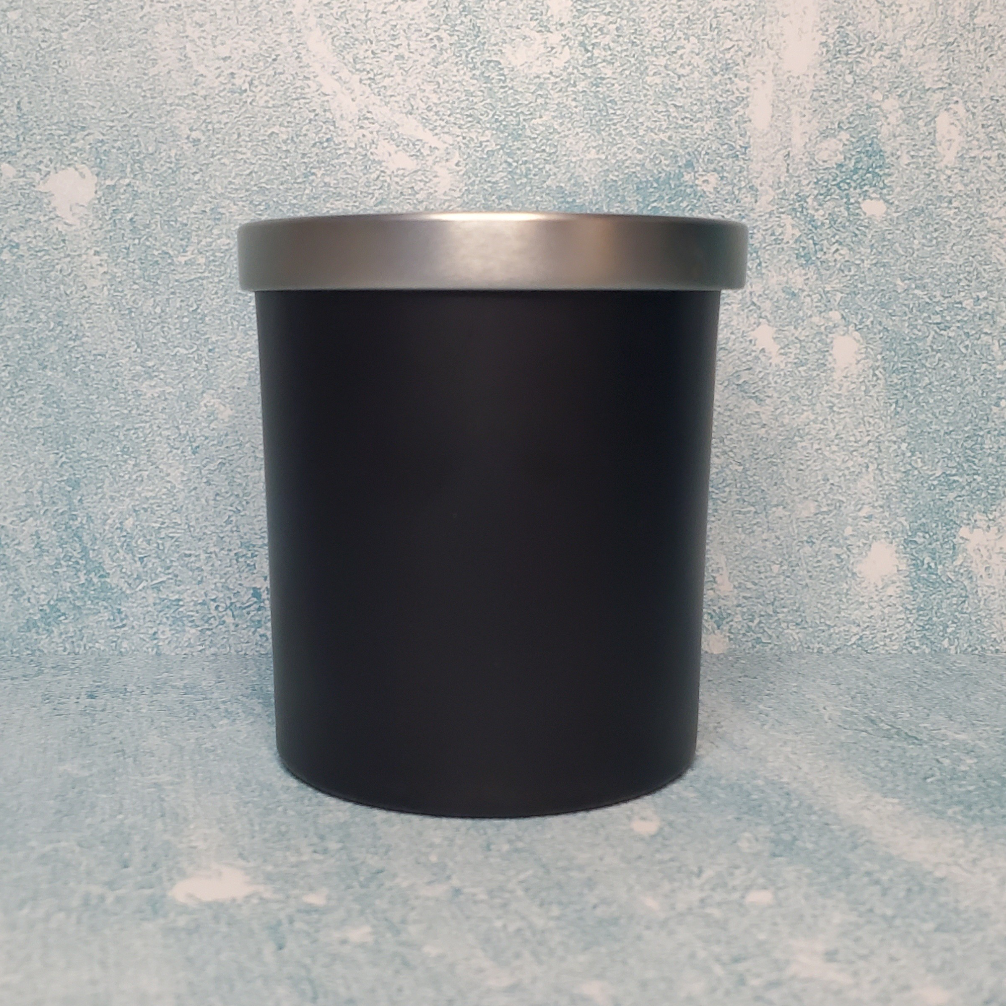 Peachyfrog - Wholesale Jar/Filled Candle - 100% Soy Candle | Matte Black Jar with Silver Lid1