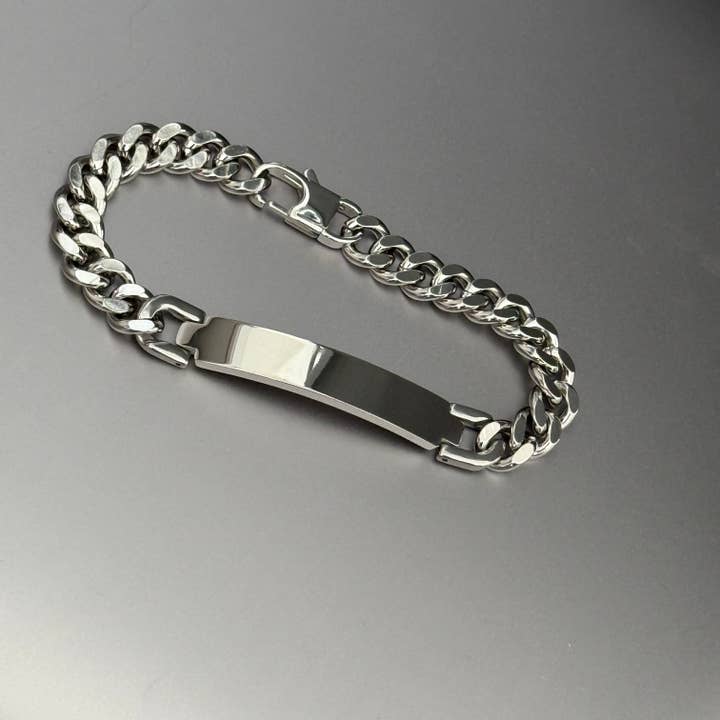 Bracciale da uomo con targhetta con nome, in acciaio inossidabile, 9 mm per la vendita all'ingrosso da parte di PAXPARIS