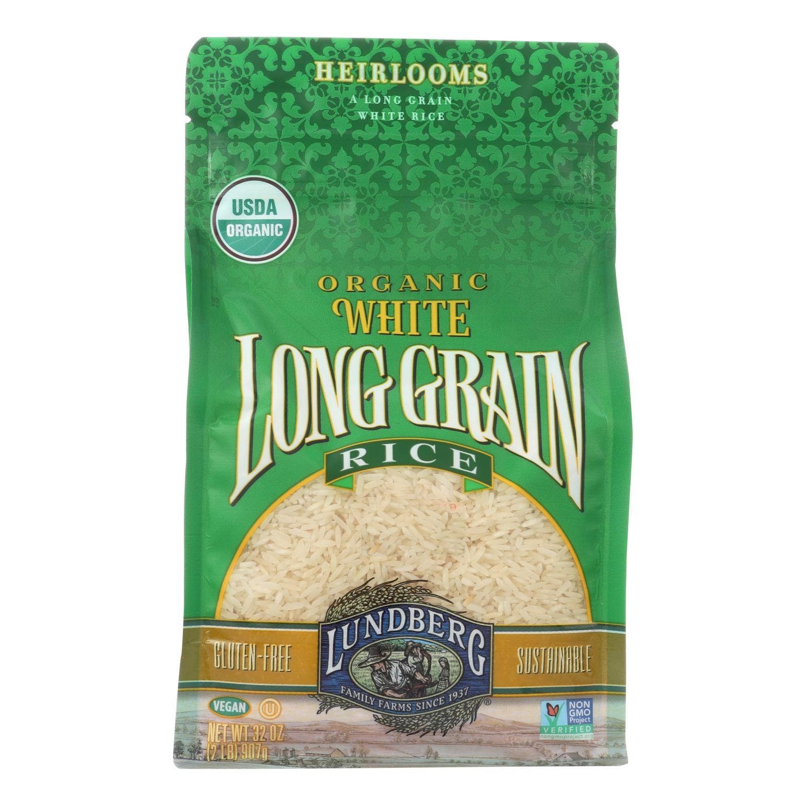 Ware Spark - Wholesale Rice - Lundberg Family Farms Organic White Organic Long Grain Rice - Case Of 6 - 2 Lb.0