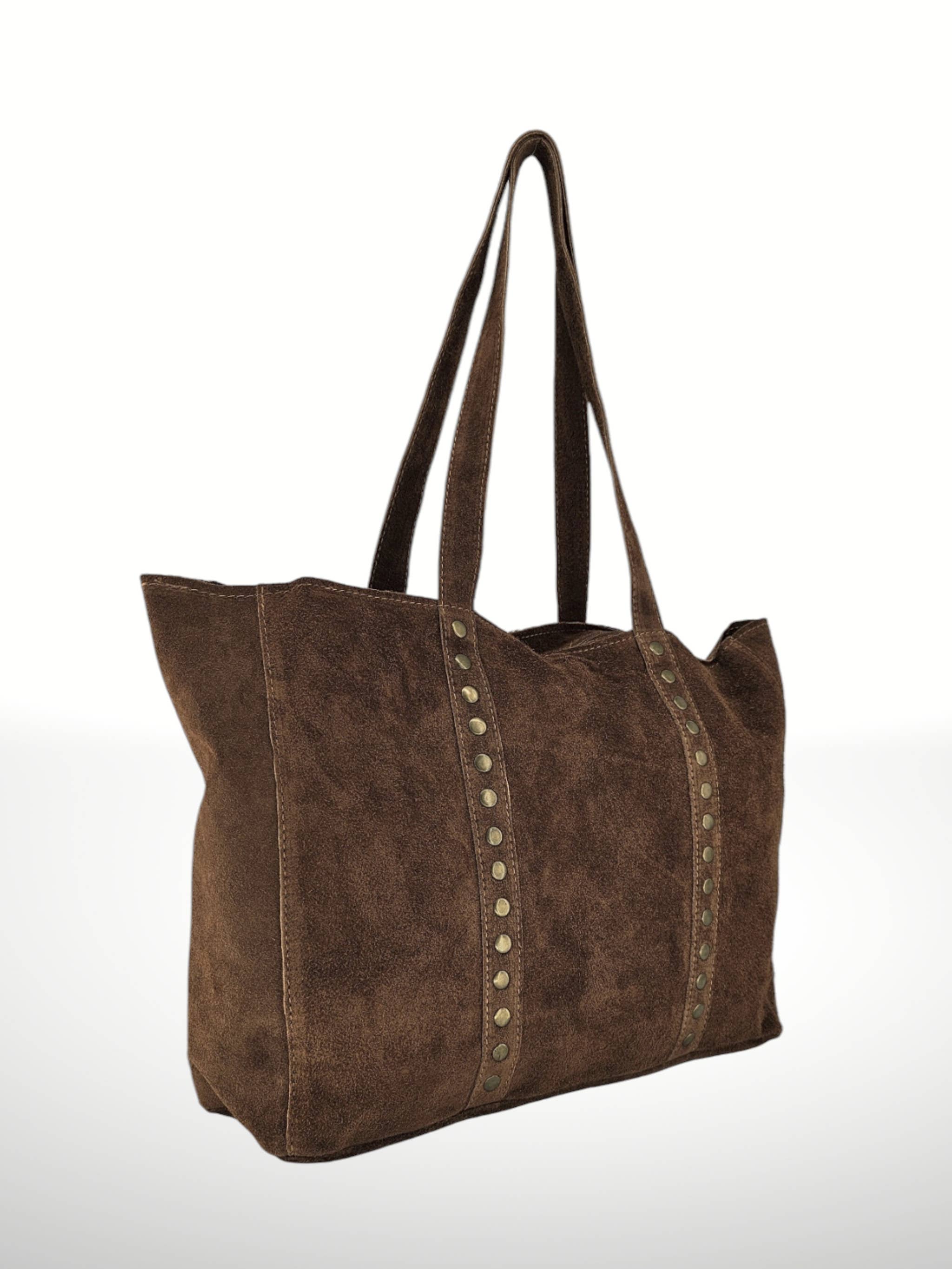 ITALIAN'S LEATHER - Wholesale Tote Bag - Women's - Celina Suede Leather Tote Bag 22071225