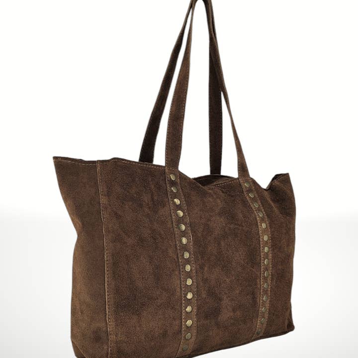 ITALIAN'S LEATHER - Wholesale Tote Bag - Women's - Celina Suede Leather Tote Bag 22071225