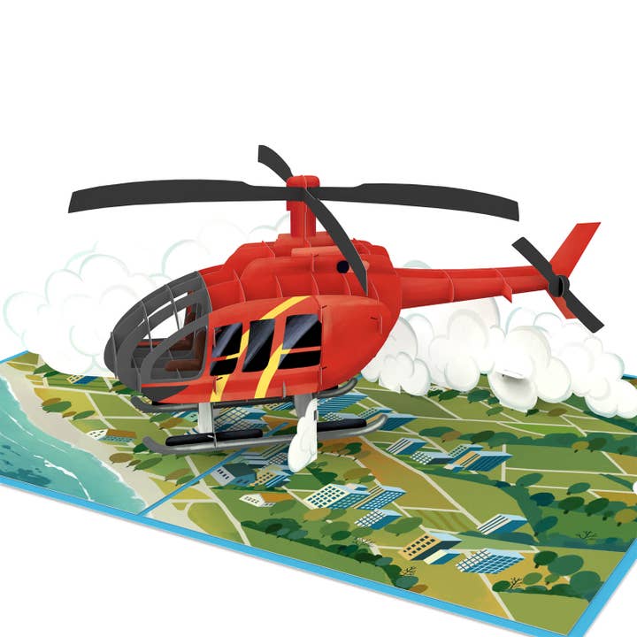 Cartão Pop-Up de Helicóptero por atacado de papercrush