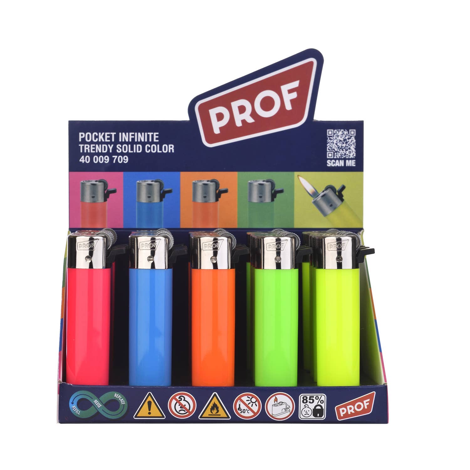 PROF - Wholesale Lighter - PROF stone lighter TRENDY COLOR rechargeable2