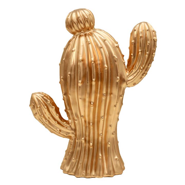 Objeto decorativo de cactus dorado para venta al por mayor de Beige & Stone USA