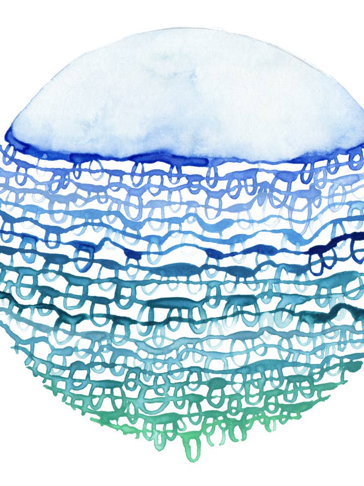 "Soft Blue" Fine Art Print for wholesale by Elephant Shoe Studio