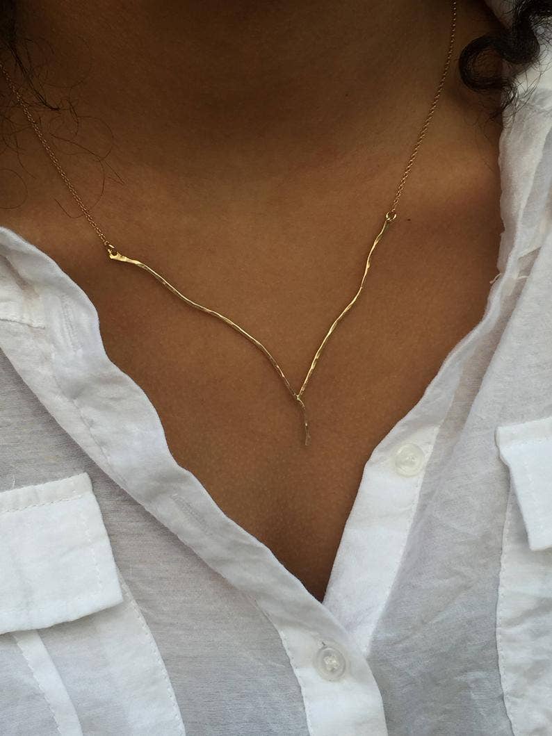 Bonnie Boardman Jewelry - Wholesale Pendant/Charm Necklace - 14kt Gf Branch Necklace1