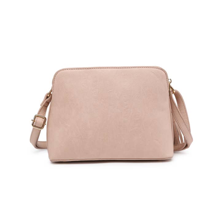 Papaya Fashion Ltd – wholesale Crossbody bag – Women's – CC022-Tassel Two Zip Top Compartments Cross Body Bag7