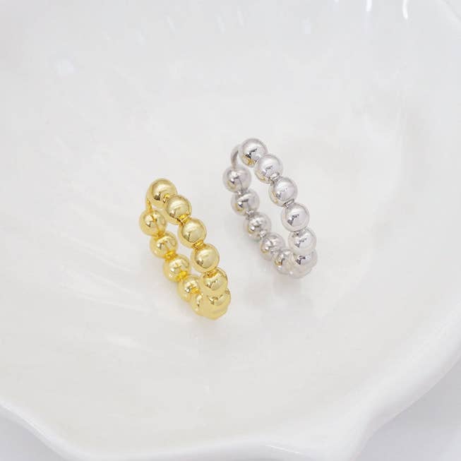 Ball Hoop Earrings, Sku#J369 for wholesale by BestBeads&Beyond