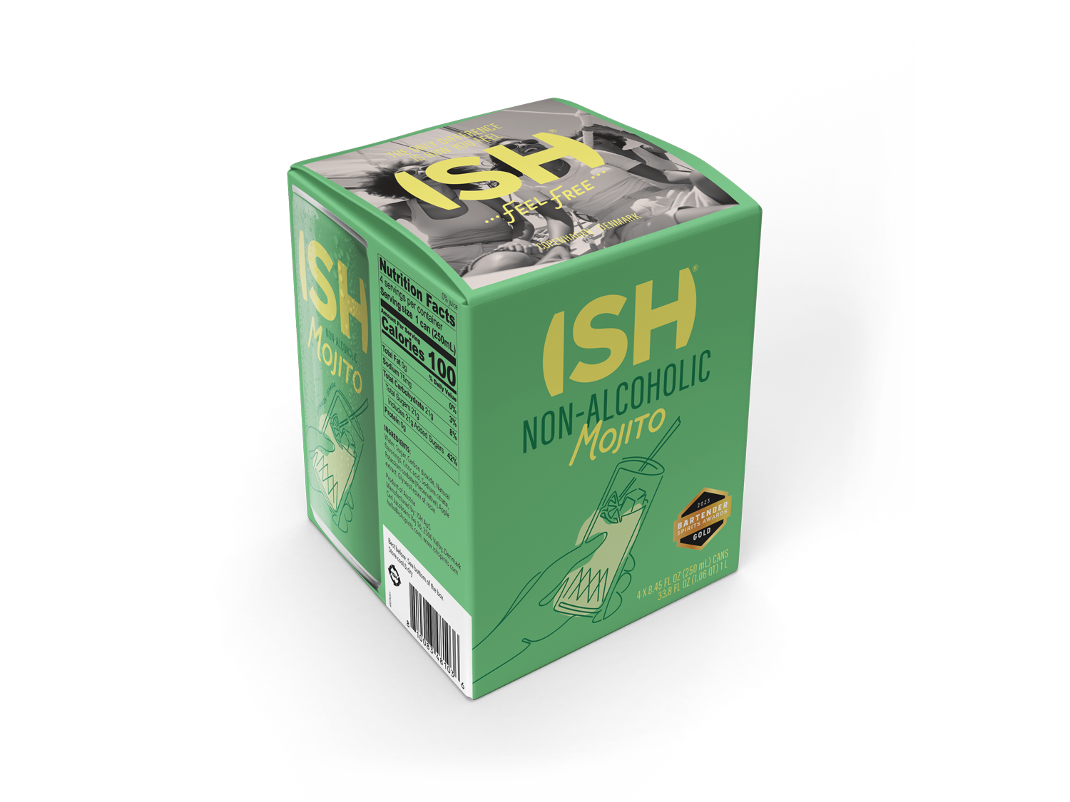 The Zero Proof - Wholesale Non-Alcoholic Aperitif/Mocktail - ISH Mojito - 4-Pack1