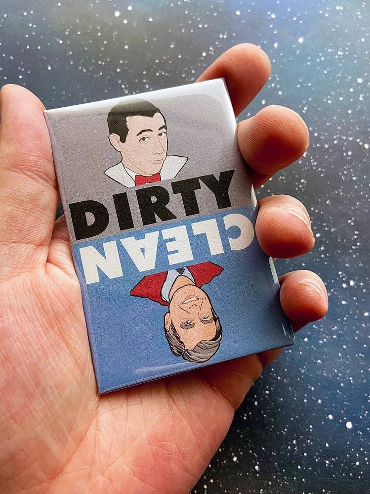 The Red Swan Shop - Wholesale Magnet - “Pee Wee and Mr. Rogers” Dirty/Clean Dishwasher Magnet1