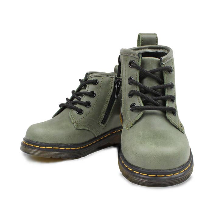 Piper Finn - Wholesale Boots - Kids - Sage - Combat Boot