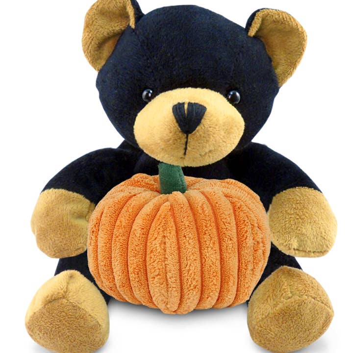 Plush Pumpkin - 6" Plush - Black Bear for wholesale by Cota Global