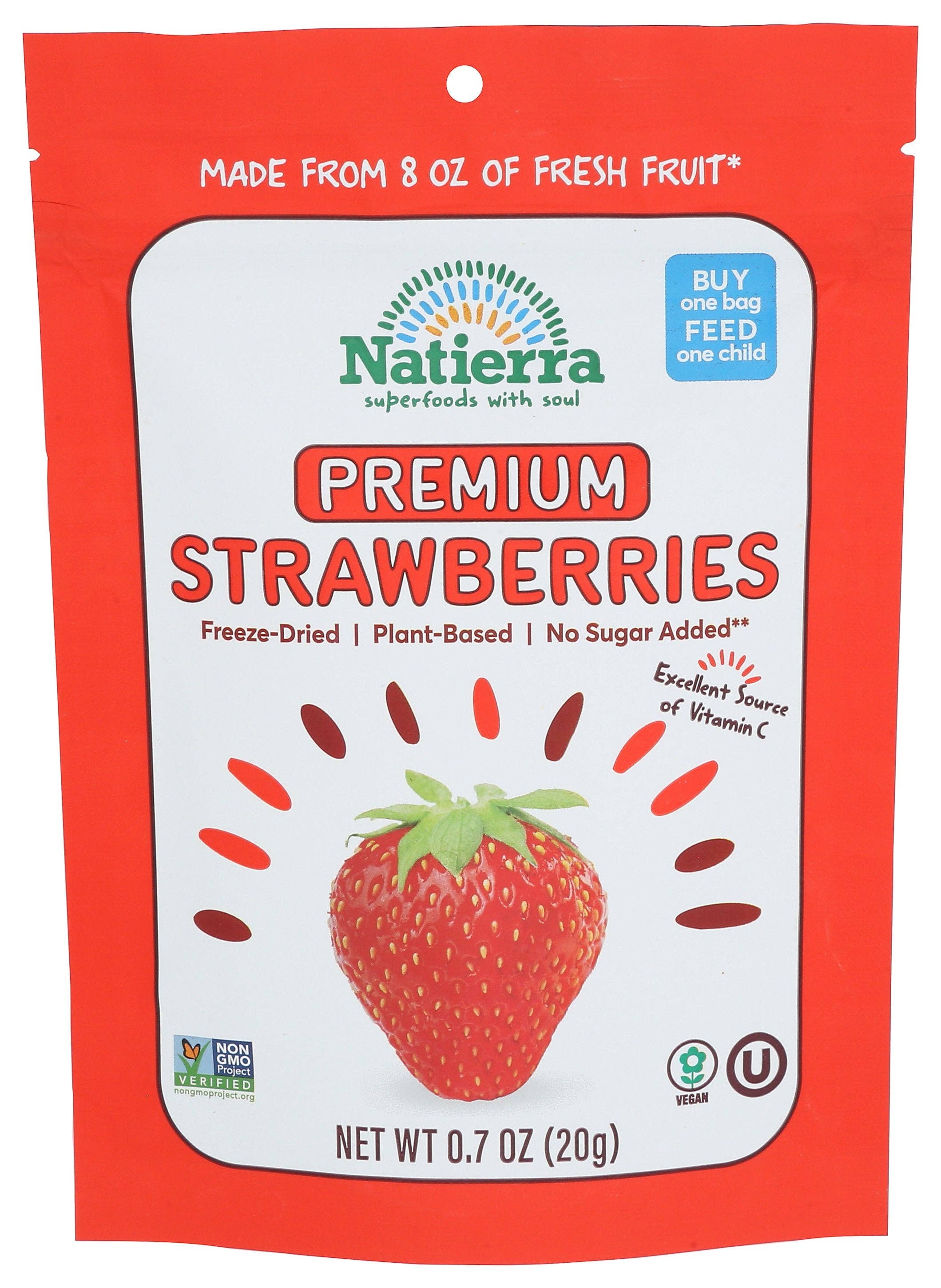 Everyday Supply Co - Wholesale Dried/Dehydrated Fruit - NATIERRA STRAWBERRY FRZE DRIED PRM - Case of 80