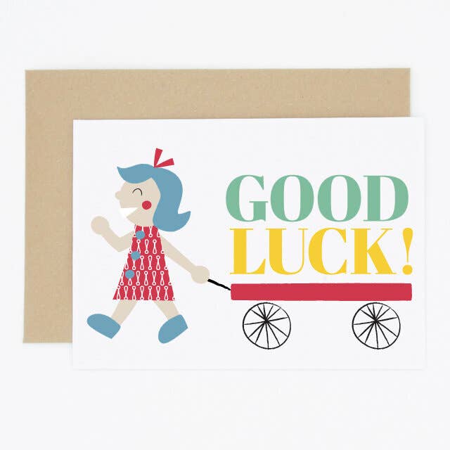Playtime Wagon Good Luck Card for wholesale by Madame Annie et Fils