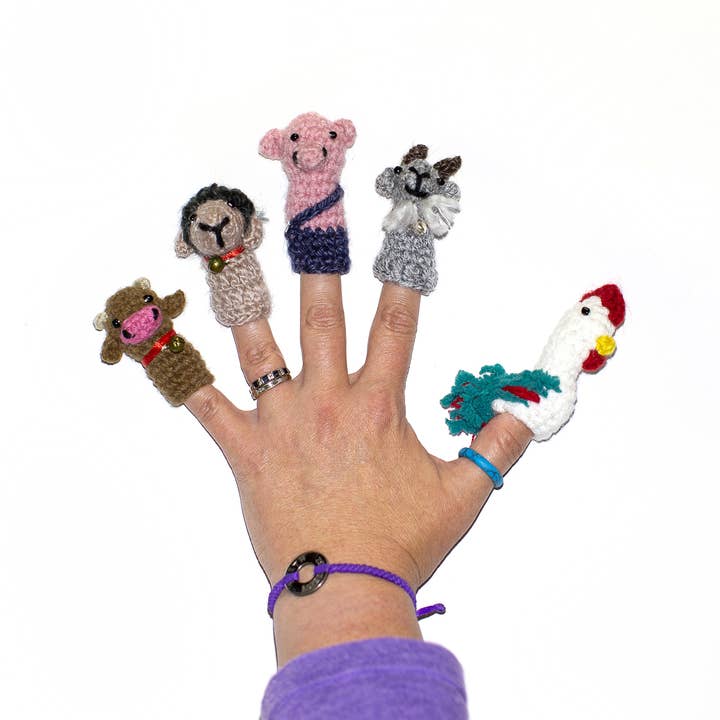 Finger Puppet Set : Farm Animals for wholesale by Azerbaijani Socks