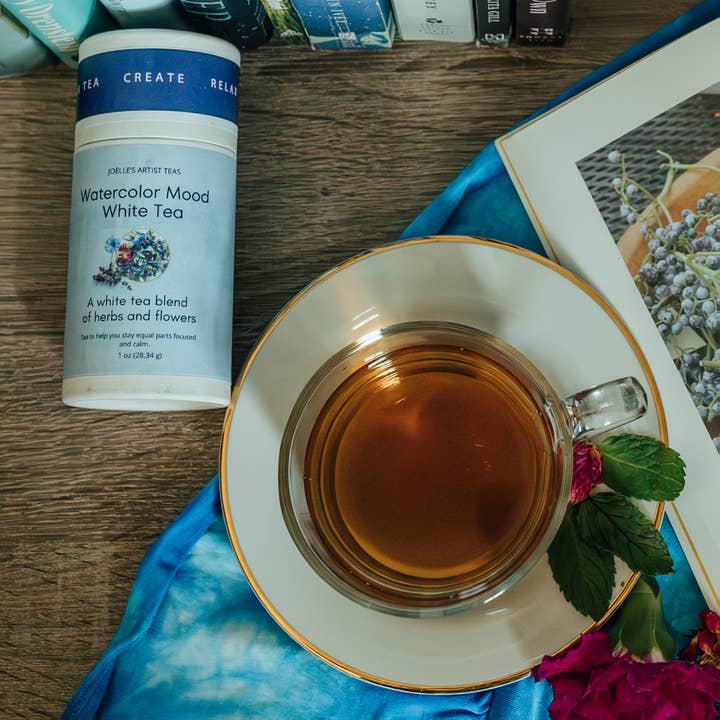 Joelle's Artist Tea | Akvarell Mood Vitt Te för wholesale av Joelle Hanton Art