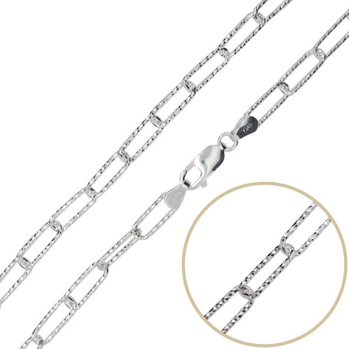Italian Sterling Silver Diamond Cut Chain 16″ for wholesale by Amberman