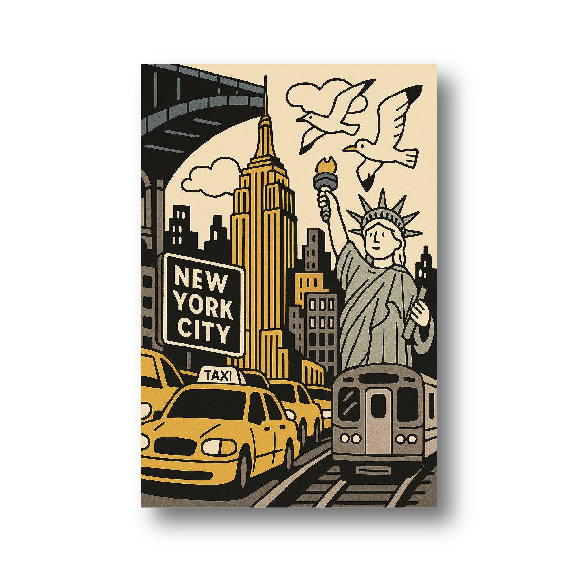 BigZoo Store – wholesale Vykort – New York City 4" X 6" Vykort - New York City Ikon